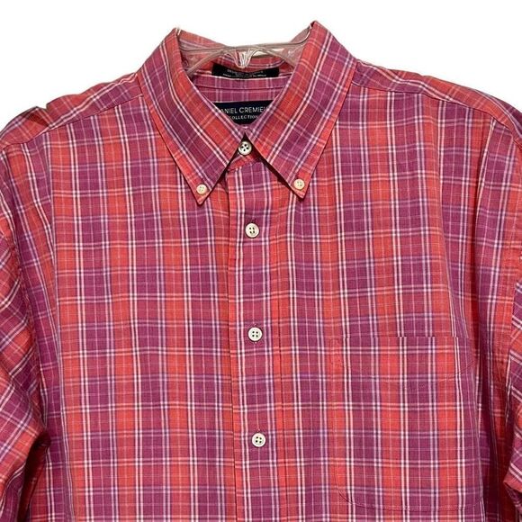 Daniel Cremieux Collection Men's Large Collared Button-Down Plaid Shirt - Picture 2 of 12